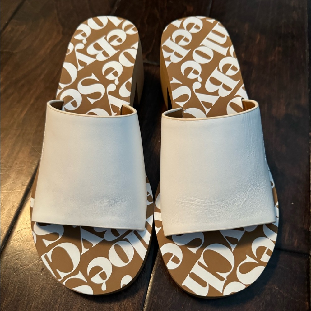 See by Chloe Essie Block Heel Sandal Mule size 39 Never Worn